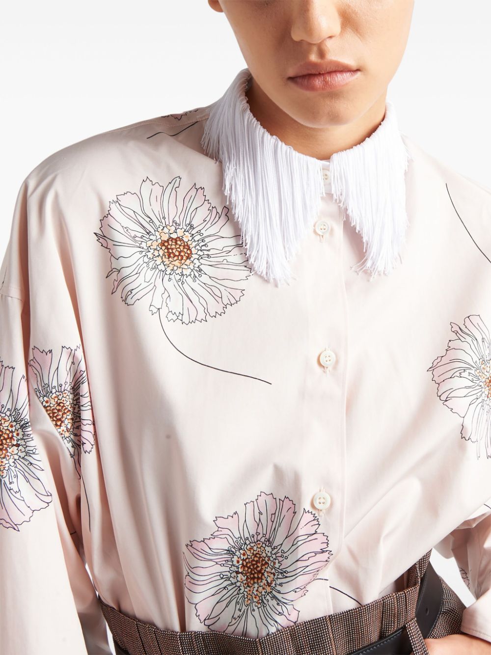 Prada Gerbera-print cotton shirt - Image 5