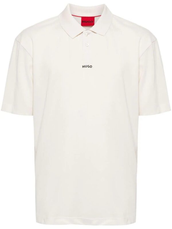 HUGO  logo-print cotton polo shirt