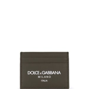 Dolce & Gabbana logo-print leather cardholder