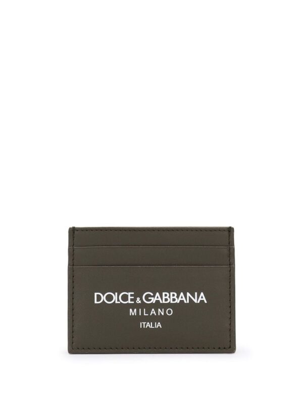 Dolce & Gabbana logo-print leather cardholder