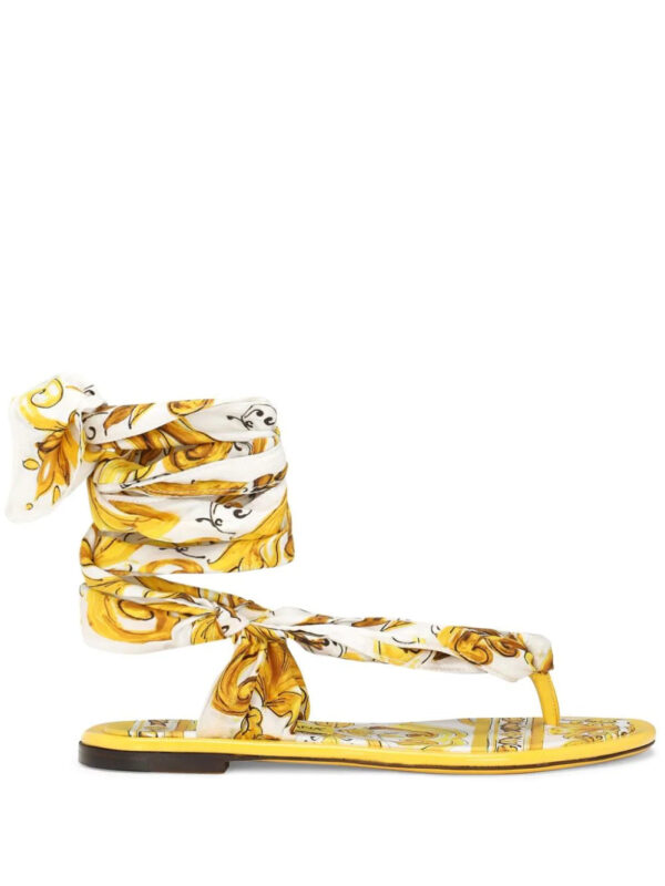 Dolce & Gabbana  Majolica-print thong sandals