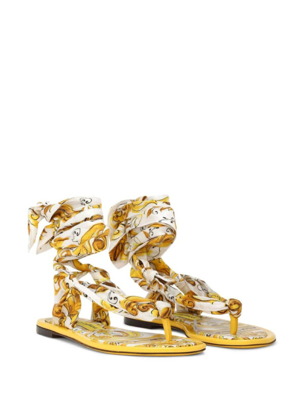 Dolce & Gabbana  Majolica-print thong sandals - Image 2