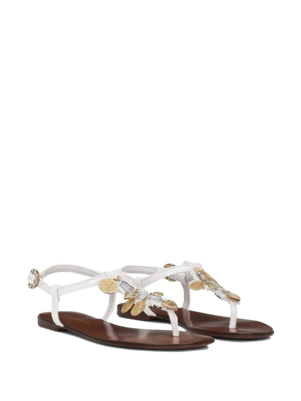 Dolce & Gabbana  votive-appliqué raffia sandals - Image 2