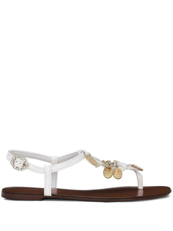 Dolce & Gabbana  votive-appliqué raffia sandals