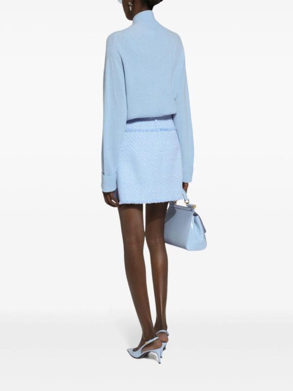 Dolce & Gabbana  high-rise bouclé flared skirt - Image 4