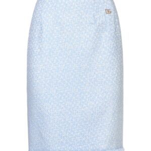 Dolce & Gabbana  appliqué-logo tweed straight skrit