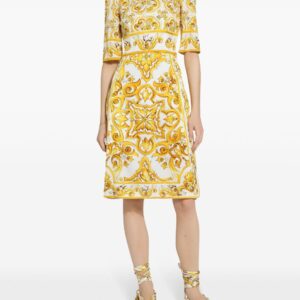 Dolce & Gabbana Majolica silk crepe dress