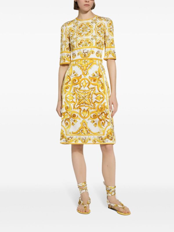 Dolce & Gabbana Majolica silk crepe dress