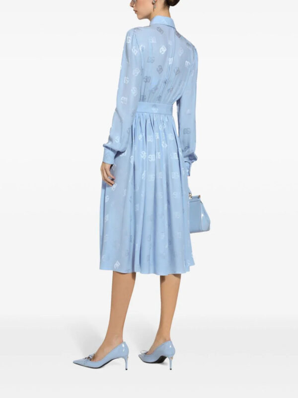 Dolce & Gabbana  monogram-jacquard shirt dress - Image 4