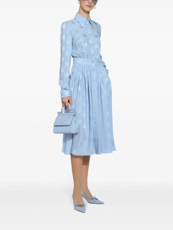 Dolce & Gabbana  monogram-jacquard shirt dress - Image 3