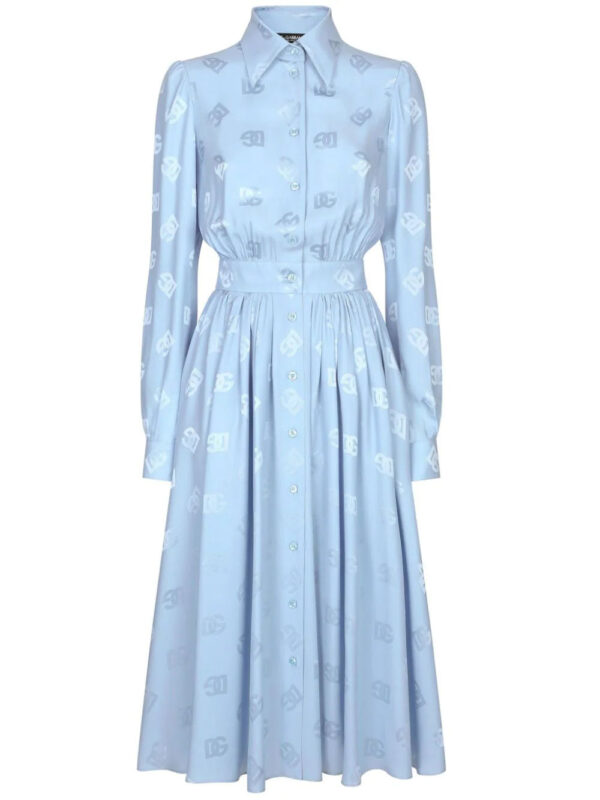Dolce & Gabbana  monogram-jacquard shirt dress