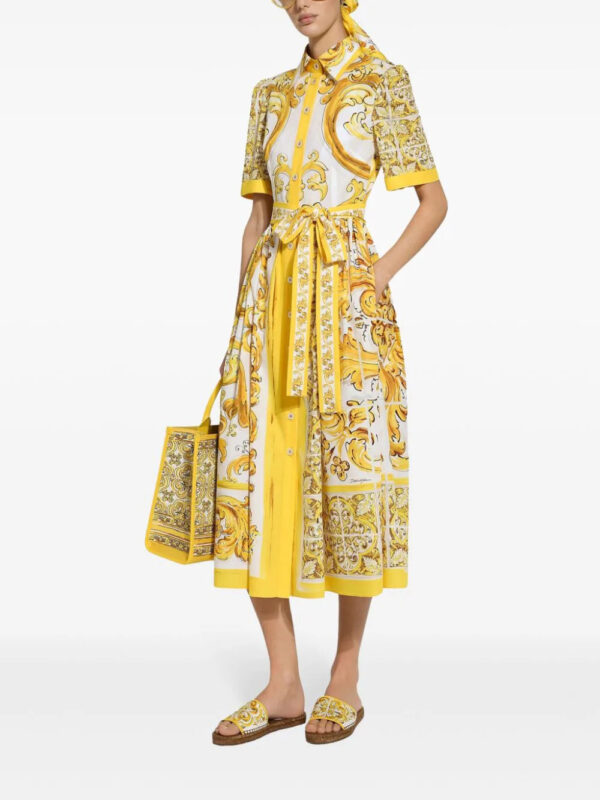 Dolce & Gabbana  Majolica-print cotton shirtdress - Image 2