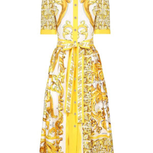 Dolce & Gabbana  Majolica-print cotton shirtdress