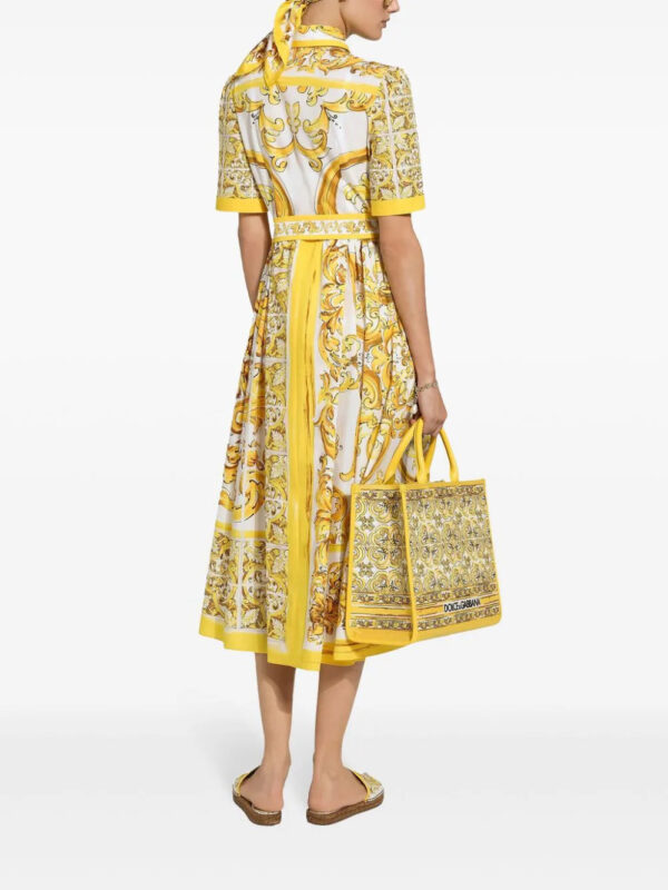 Dolce & Gabbana  Majolica-print cotton shirtdress - Image 4