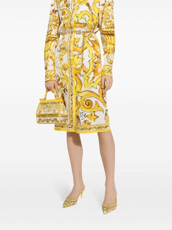 Dolce & Gabbana Majolica-print cotton shirtdress - Image 6