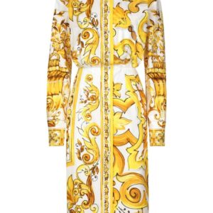 Dolce & Gabbana Majolica-print cotton shirtdress