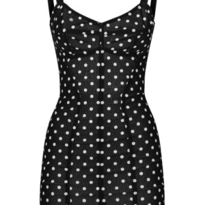 Dolce & Gabbana polka-dot corset minidress