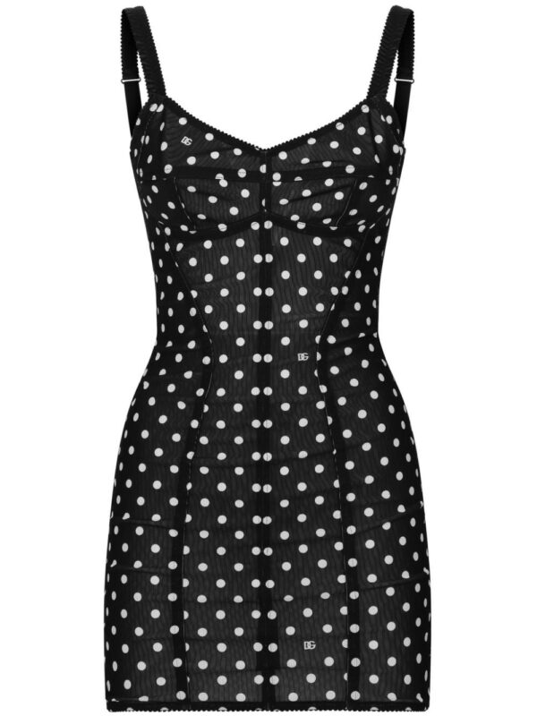 Dolce & Gabbana polka-dot corset minidress