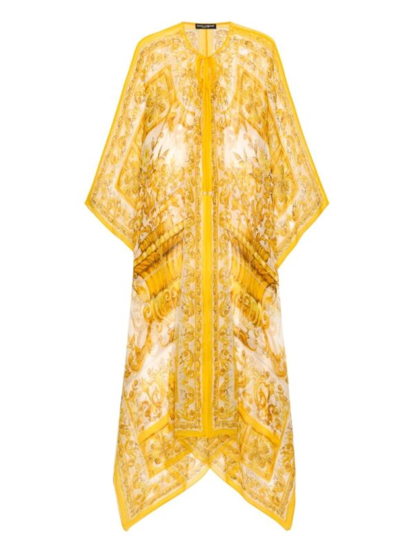Dolce & Gabbana Majolica-print silk dress