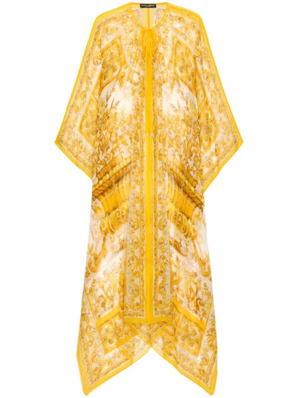 Dolce & Gabbana Majolica-print silk dress - Image 2