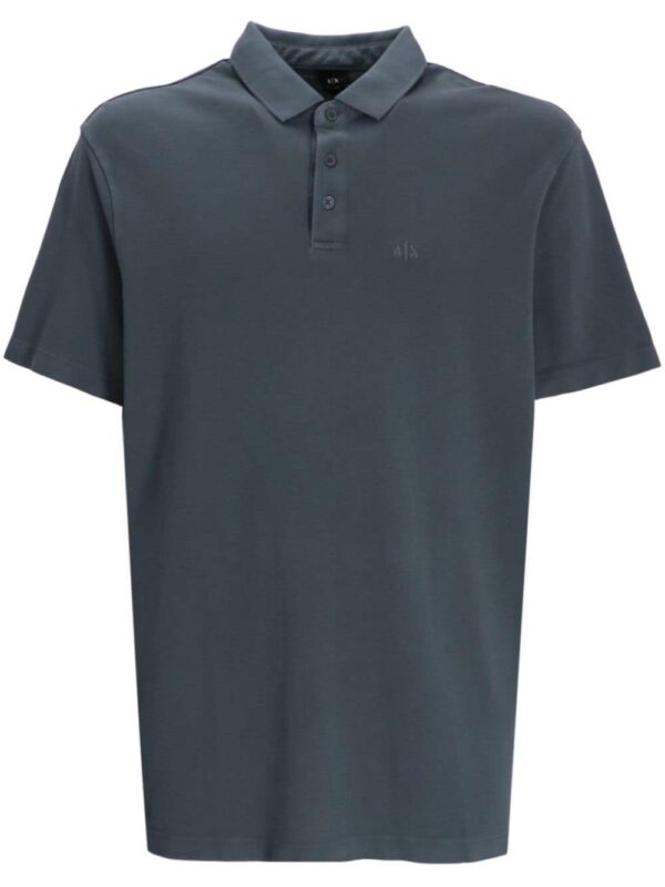Armani Exchange logo-print cotton polo shirt