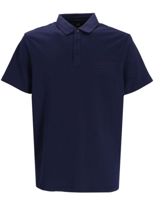 Armani Exchange logo-print cotton polo shirt
