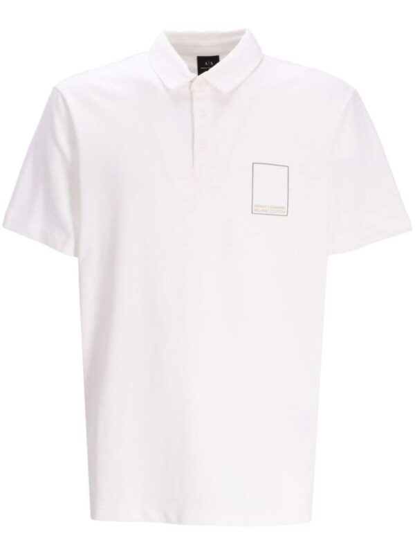 Armani Exchange logo-print cotton polo shirt