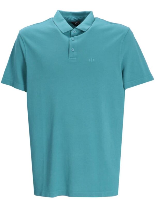 Armani Exchange logo-print cotton polo shirt