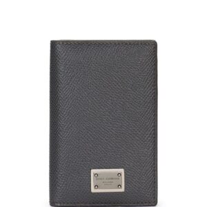 Dolce & Gabbana logo-plaque leather cardholder