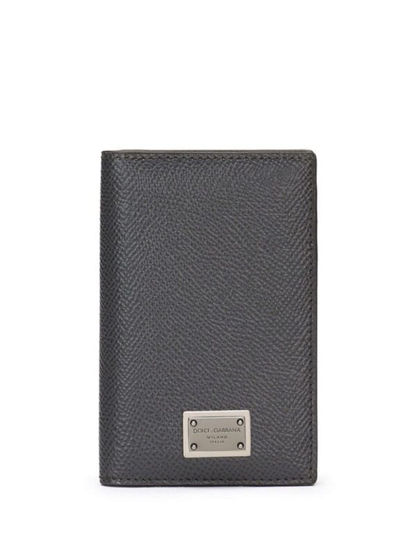 Dolce & Gabbana logo-plaque leather cardholder