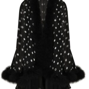 Dolce & Gabbana polka-dot silk cape