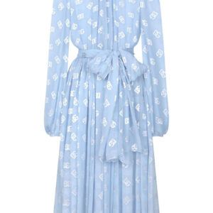 Dolce & Gabbana  monogram-jacquard chiffon midi dress