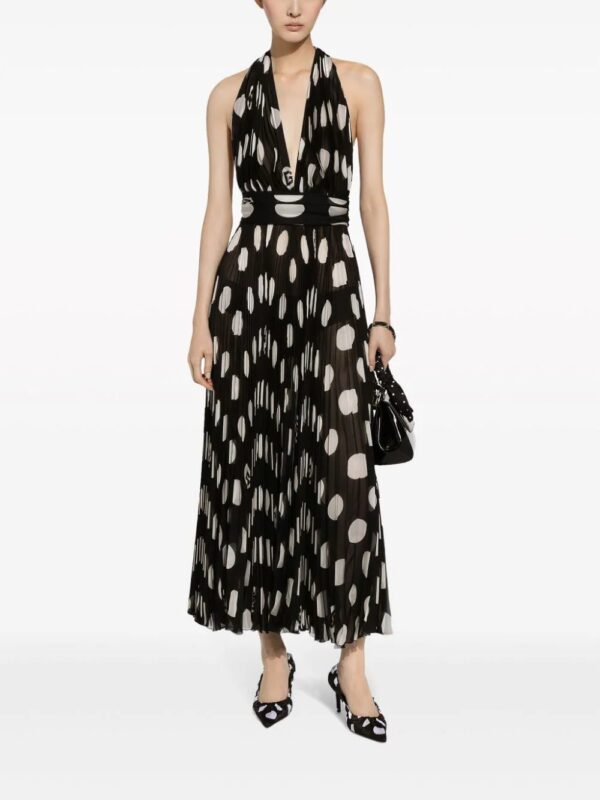 Dolce & Gabbana  polka-dot pleated midi dress - Image 2