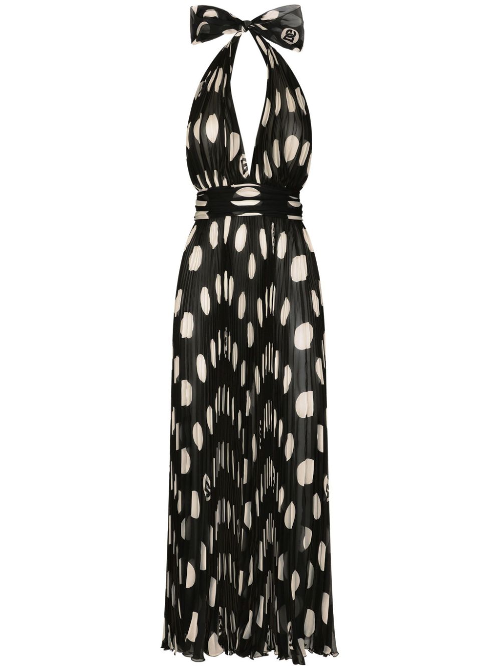 Dolce & Gabbana polka-dot pleated midi dress - Image 2