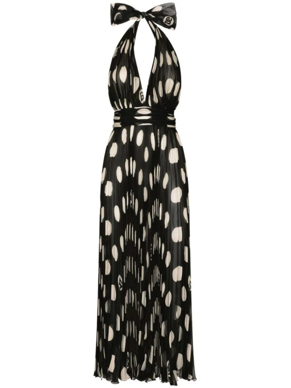 Dolce & Gabbana  polka-dot pleated midi dress