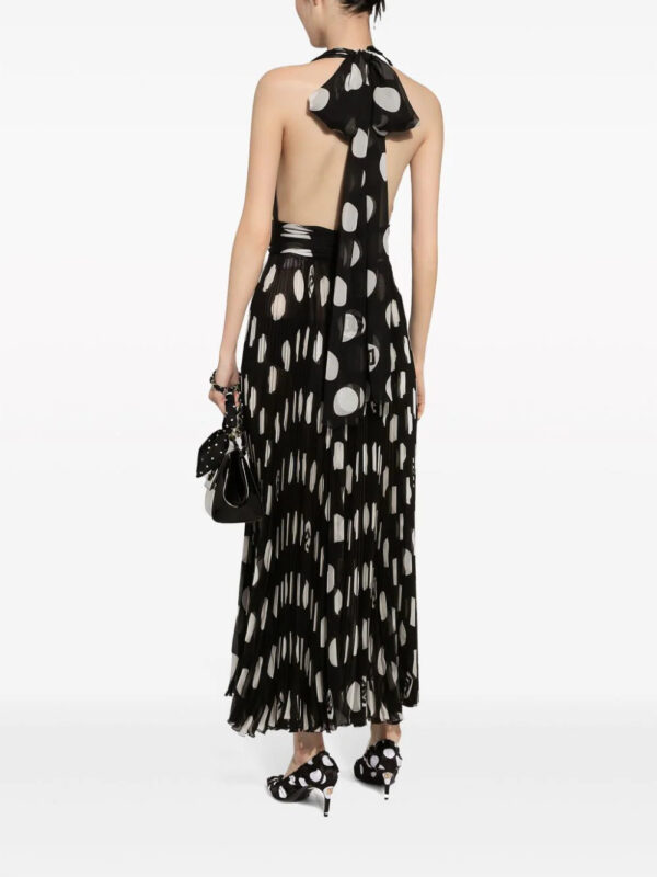 Dolce & Gabbana  polka-dot pleated midi dress - Image 4