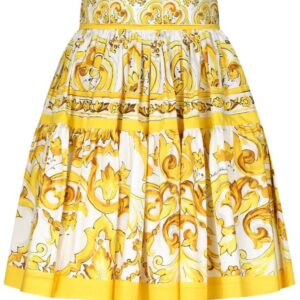 Dolce & Gabbana  Majolica-print pleated skirt