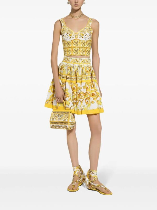 Dolce & Gabbana  Majolica-print pleated skirt - Image 2