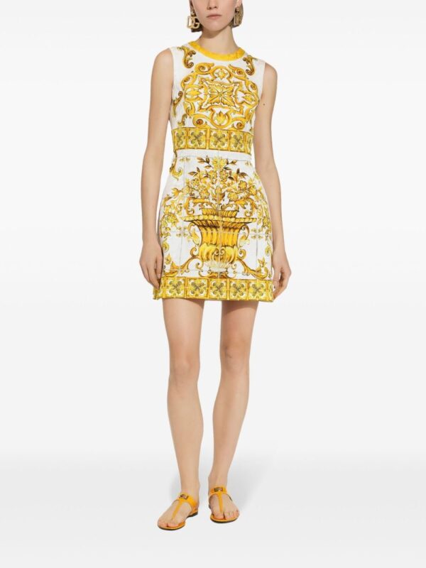 Dolce & Gabbana Majolica sleeveless silk minidress - Image 2