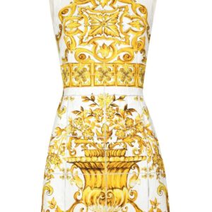 Dolce & Gabbana Majolica sleeveless silk minidress