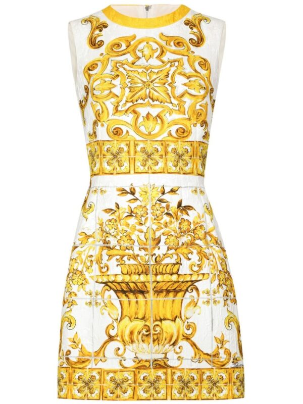 Dolce & Gabbana Majolica sleeveless silk minidress