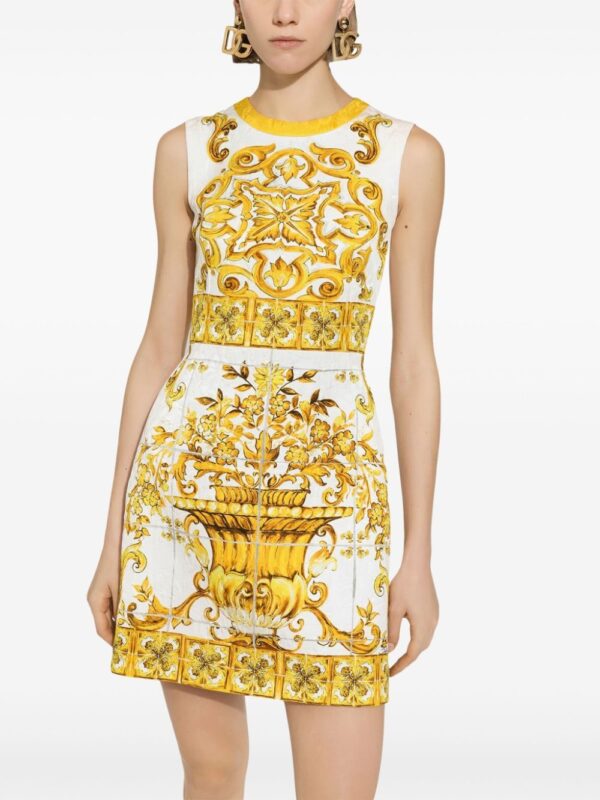 Dolce & Gabbana Majolica sleeveless silk minidress - Image 5