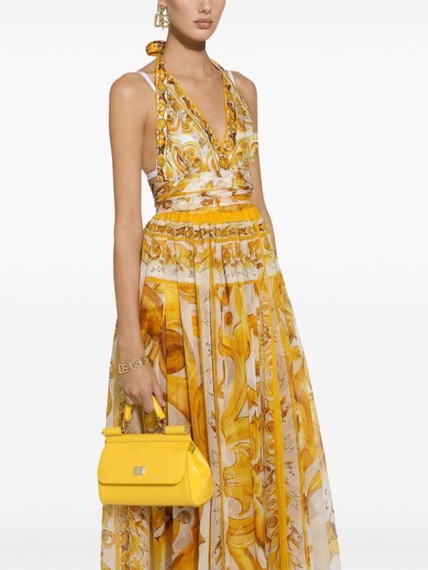 Dolce & Gabbana Majolica-print silk maxi dress - Image 6