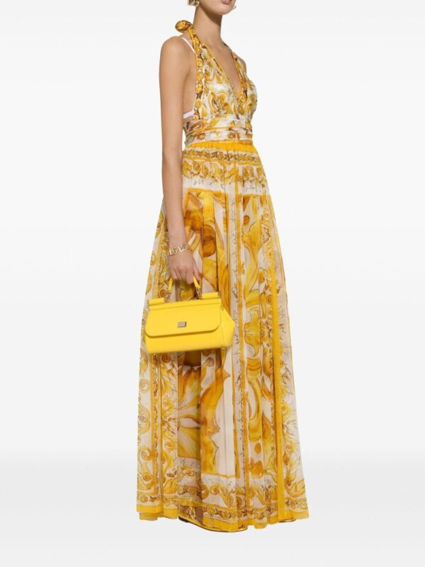 Dolce & Gabbana Majolica-print silk maxi dress - Image 5