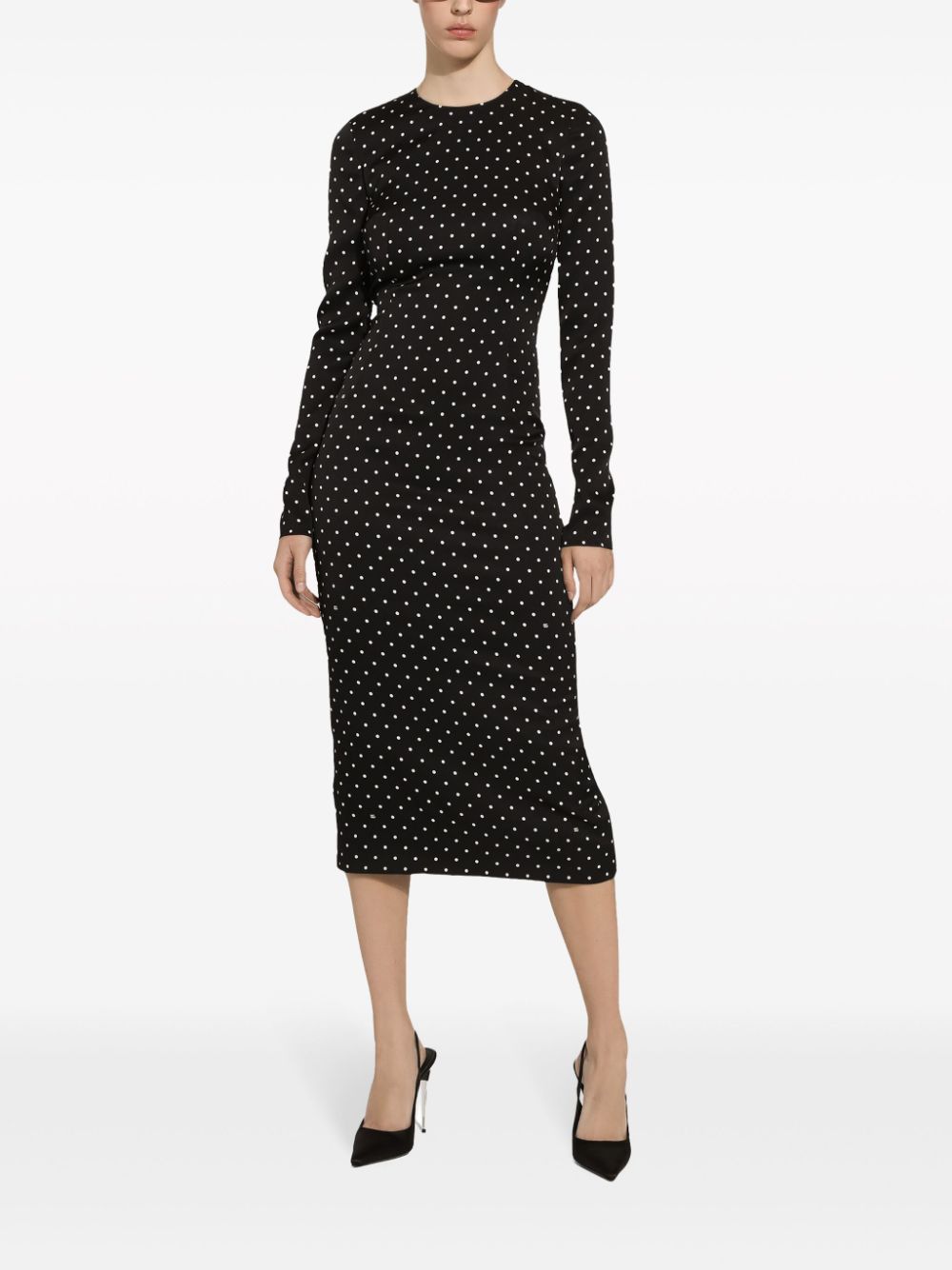 Dolce & Gabbana polka-dot midi dress - Image 2