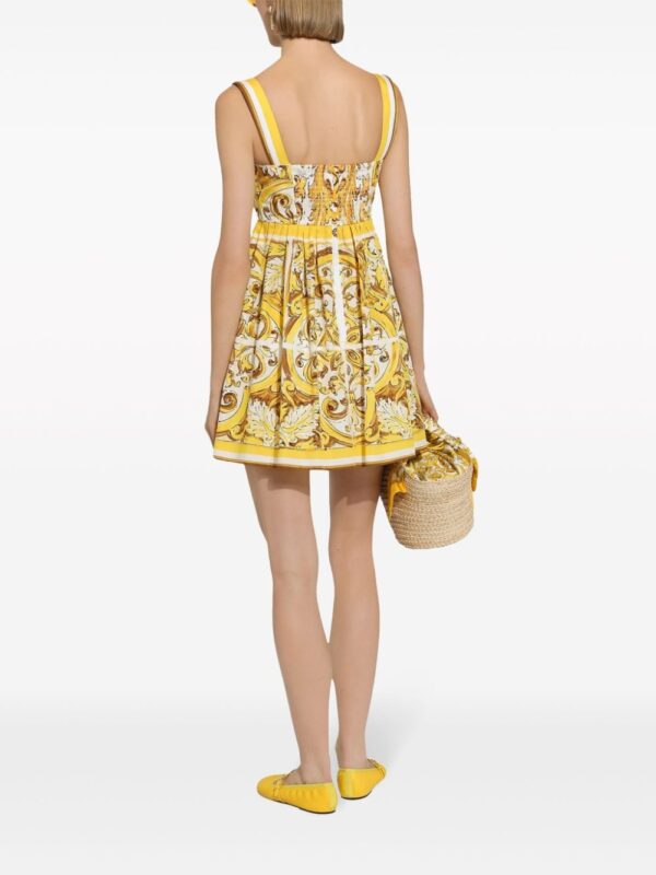 Dolce & Gabbana Majolica-print cotton minidress - Image 4