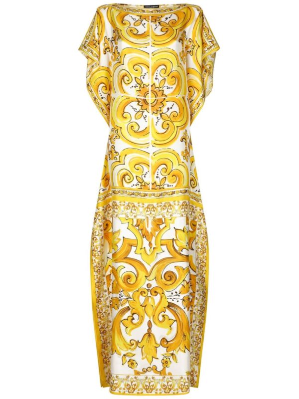 Dolce & Gabbana Majolica silk maxi dress