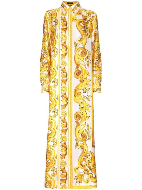 Dolce & Gabbana Majolica-print silk dress
