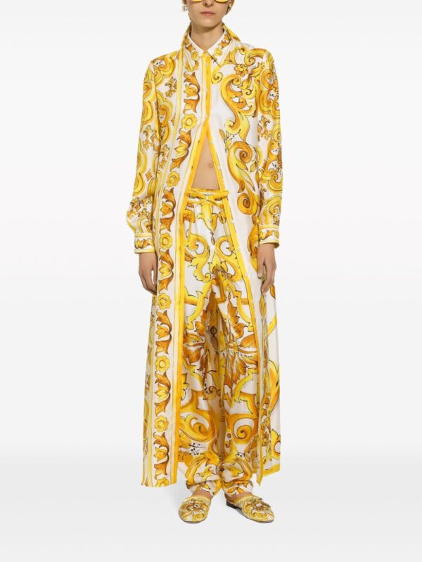 Dolce & Gabbana Majolica-print silk dress - Image 3