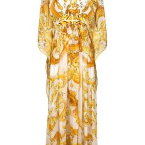 Dolce & Gabbana Majolica-print chiffon dress
